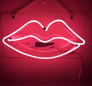 ネオンサイン リップ・唇 レッド 赤 アメリカンスタイル インパクト大 ルームデコレーション LEDイルミネーション ナイトライト
