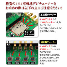 DC9V～40V車輌対応!4×4ワンセグ フルセグ車載地デジチューナー HDMI 出力対応 字幕表示対応 電源記憶機能 1年保証(V0051)_画像7