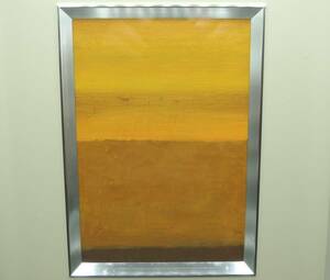 abstract painting [ Kiyoshi river . next work ] yellow earth 
