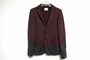 z11092:ICEBERG( Iceberg ) total pattern knitted tailored jacket / ash red black etc. /S