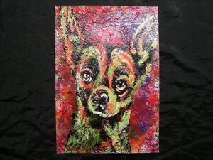 Art hand Auction 絵画, 絵, アート, 手描きイラスト, 肉筆, 原画, インテリア, 特殊加工, 動物画, 犬, イヌ, 水雲彩鶴 ※額縁に入れて発送します, 美術品, 絵画, その他