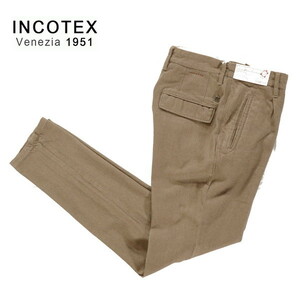 ＊60%OFF 新品 インコテックス INCOTEX パンツ サイズ31(M)(W80) ライトブラウン ウール×コットン MPN2755M2