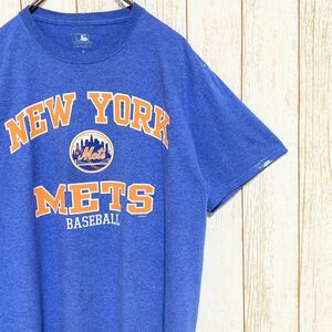 MLB NewYork Mets ニューヨーク・メッツ プリント Tシャツ M メジャーリーグ USA古着 アメリカ古着