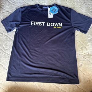 新品　紺色　ファーストダウン　FIRST DOWN 半袖Tシャツ　ドライＴシャツ　Ｍサイズ