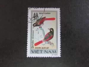 ⑩動物コレクション　鳥；ツグミ科；アカバネワライツグミ　ベトナム　1種　1978.1.25