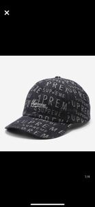 Supreme - Warp Jacquard Logos Denim 6-Panel 黒 シュプリーム - ラップ ジャカード ロゴ デニム シックス パネル 2021SS