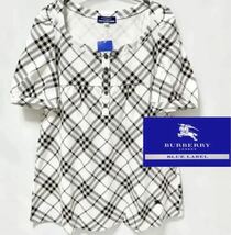 【新品入手困難】BURBERRY BLUE LABEL ②モノトーン ノバチェックパフスリーブ チュニック size38_画像3