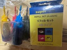 【お得な2点セット】superInk リフィル セット（4色）・canon キャノン 用 詰め替えインク リピート_画像1