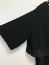 新品☆4L喪服礼服アンサンブル風7分袖ワンピース黒フォーマル☆w349_画像5