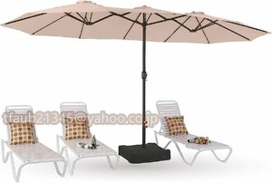  parasol garden parasol large rectangle parasol 460cm× 260cm UV cut water repelling processing crank opening and closing attaching Sand bag base attaching 