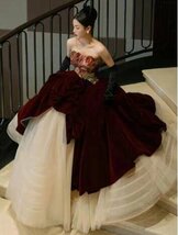 新作　 「パニエ付」　ウエディングドレス カラードレス　結婚式　披露宴　パーティー　演奏会　発表会　ステージ_画像6