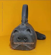 人気商品 猫バッグ ふわふわもこもこ超可愛い猫ショルダーハンドバッグ 化粧品 コスメケース おしゃれ小物入れ_画像1