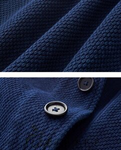 超人気★ 手作り 藍染め 刺し子 カバーオール 17OZ 綿100% ワークジャケット ブレザー sashiko indigo 上品 インディゴ S~XL