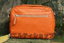 特売！一流の鞄職人が作る ヌメ革 ハンドメイド メンズバッグ 本革 ワンショルダーバッグ 自転車鞄 登山旅行 アウトドア レザー 斜め掛けバ_画像4