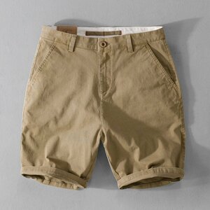 Шорты наполовину брюки мужчины*Новые хлопковые брюки Американские каджи легкие брюки короткие пэна летние пляжные шорты w29 ~ w36 khaki