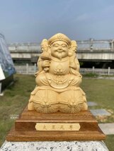 三面大黒天立像 木彫仏像 精密細工 切金 仏師 仕上げ品 高さ15cm お守り 厄除 供養 開運 置物 仏具 仏像_画像6