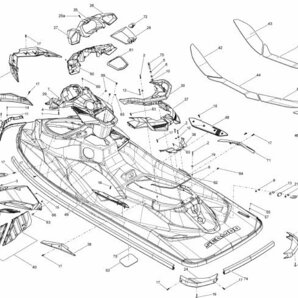 SEADOO RXP-X 260'15 OEM section (Body) parts Used [S8148-05]の画像3