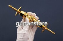 人気推薦★極上品 真言宗 金剛杵 宝塔杵 仏教工芸品 真鍮製 24K 金メッキ加工 法具_画像1