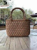  strongly recommendation * worker handmade * basket bag hand-knitted bag basket cane basket superior article 
