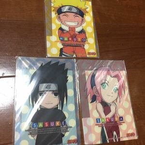 新品未開封 NARUTOナルト クリアポストカードセット サスケ サクラ ちびキャラ