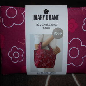 ☆新品・未使用品 マリークワント MARY QUANT エコバッグ マイバッグ トートバッグ ハンドバッグ かばん ワイン Mini ミニ☆の画像1