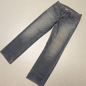 j878★ LEVI'S リーバイス 533 ユーズド加工 ストレート デニムパンツ ジーンズ W30 古着 即決 ★