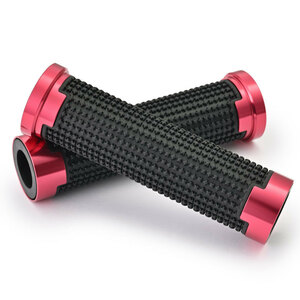 デイトナ DAYTONA GRIPPY GRIP グリッピーグリップ φ22.2ハンドル用 【GG-D-AL-CROSS】 レッド 125mm エンド貫通 38500