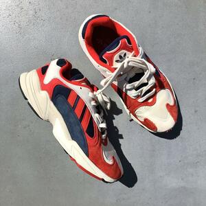 adidas アディダス YUNG 1 ヤング1 CHALK WHITE カレッジエイト 27cm スニーカー B37615 チョークホワイト コアブラック カレッジネイビー