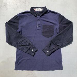 希少 レア fred perry nigel cabourn フレッドペリー ナイジェルケーボン ナイジェルカーボン 刺繍ロゴ 長袖 シャツ ポロシャツ 34 XS 相当