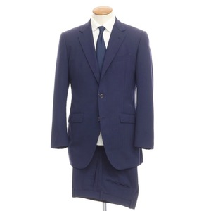 【中古】アザブテーラー azabu tailor ウール 3B セットアップ スーツ ネイビー【サイズ48/85】[CPD]