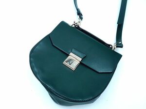 ZARA TRF ザラ トラファ フェイクレザー 2WAY ハンド ショルダー バッグ 緑 ■■ ☆ dib9 レディース