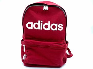 adidas アディダス ロゴ リュック デイパック バッグ 赤 ■■ ☆ dic5 レディース