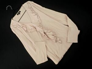  cat pohs OK INDIVI Indivi frill cut and sewn size38/ pink beige *# * dia6 lady's 