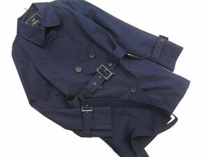 23区 ショート トレンチ コート size32/紺 ◇■ ☆ dia6 レディース