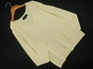 UNTITLED Untitled wool 100% V neck knitted sweater size3/ cream *# * dib4 lady's 