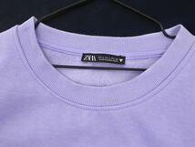 ZARA ザラ 裏起毛 ショート丈 スウェット sizeL/ラベンダー ◇■ ☆ dib5 レディース_画像2