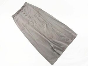 NATURAL BEAUTY BASIC Natural Beauty Basic corduroy long skirt sizeM/ gray *# * dib9 lady's 