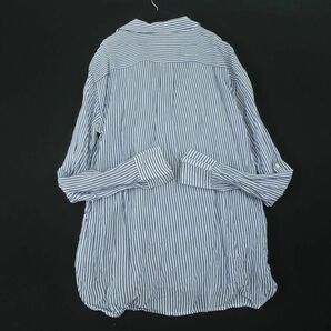 ネコポスOK ZARA WOMAN ザラ ウーマン ストライプ シャツ sizeM/白ｘ青 ◇■ ☆ dib9 レディースの画像4