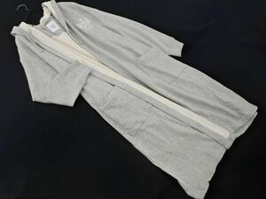 LOUNIE Lounie 40th Anniversary sweat f-ti- long cardigan sizeF/ gray *# * dic0 lady's 