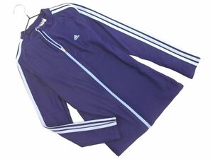 ネコポスOK adidas アディダス トレーニングウェア ラッシュガード ジャケット sizeL（160ｃｍ）/紺 ■■ ☆ dic0 子供服