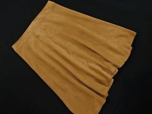  cat pohs OK INDIVI Indivi large size suede style skirt size41/ beige *# * dic6 lady's 