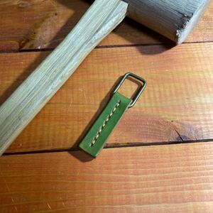 BRZ leather key holder hand made leather hand .. approximately 13x50mm( metal fittings not included ) 51