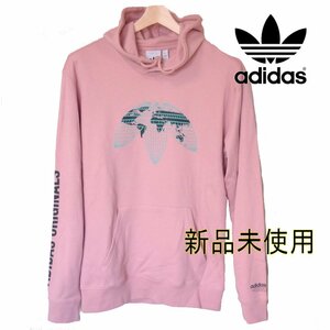 新品未使用◆送料無料◆(L)アディダスオリジナルス adidasoriginals くすみピンク メンズ グラフィックパーカー