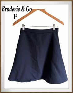 【Broderie＆Go】フレアスカート　紺色　 事務服