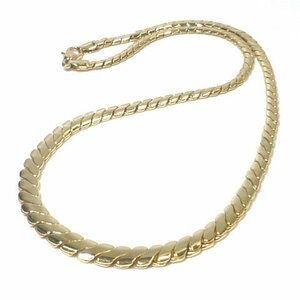 J◇K18【新品仕上済】スネークチェーン ネックレス 40cm イエローゴールド 18金 750 ITALY Yellow Gold snake chain necklace