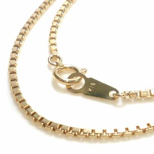 J◇K18【新品仕上済】ベネチアンチェーン ネックレス 43cm イエローゴールド 18金 ベーシック 定番 Yellow Gold chain necklace