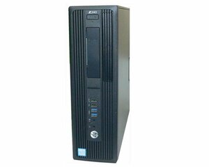 Windows10 Pro 64bit HP Workstation Z240 SFF L8T14AV Xeon E3-1225 V5 3.3Ghz メモリ16GB SSD 256GB Quadro K1200(Mini DisplayPort×4)