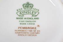 67517 未使用 AYNSLEY PEMBROKE エインズレイ ペンブロック カップ&ソーサー 碗皿 鳥柄 花柄 金口縁 金彩 MADE IN ENGLAND イングランド製_画像7