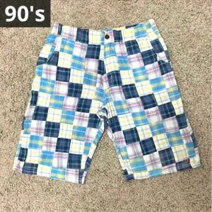 90s Ocean Pacific パッチワークショーツ　y2kヴィンテージ古着 ハーフパンツ ショートパンツ