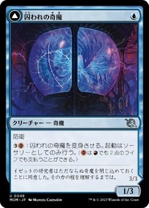 MTG ■青/日本語版■ 《囚われの奇魔/Captive Weird》★FOIL★ 機械兵団の進軍 MOM